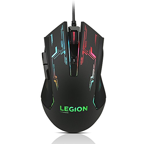 Product Cover Lenovo Legion M200 RGB Gaming Mouse,5-button design,up to 2400 DPI with 4 levels DPI switch,7-color circulating-backlight,braided cable,comfort for playing,intuitive and easy to set-up,GX30P93886