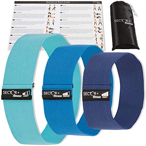 Product Cover Sector Plus Fitness Hip Resistance Bands | Carrying Bag & Exercise Guide Included