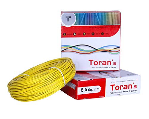 Product Cover Toran 2.5 sq mm Wire (90 m Coil , Yellow)