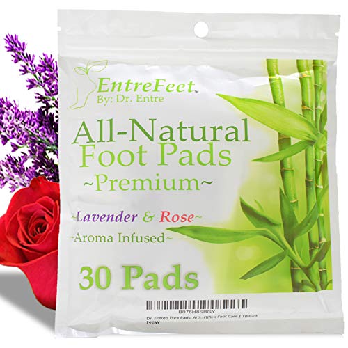 Product Cover Dr. Entre's Foot Pads: Organic All Natural Formula for Impurity Removal, Pain Relief, Sleep Aid, Relaxation | Aroma Infused 30 Pack Free Foot Care E-Book Included