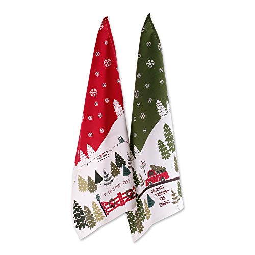 Product Cover DII Cotton Christmas Holiday Decorative Dish Towels, 18x28
