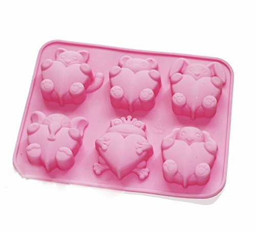 Product Cover Homedmade Chocolate Soap Candle Crayon Cookies Plaster DIY Silicone Mold Pan Tray Kids Fun Maker (Animals)