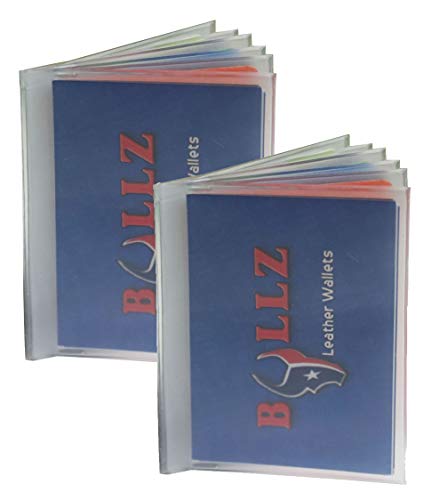 Product Cover Set of 2 Heavy Duty Vinyl 6 Pages Insert for Bifold or Trifolds Wallet MADE IN USA