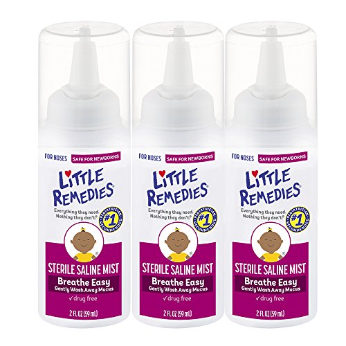 Product Cover Little Remedies Sterile Saline Nasal Mist | Safe for Newborns | 2 Fl Oz (Pack of 3)
