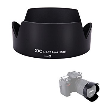 Product Cover JJC Reversible Dedicated Lens Hood Shade for Nikon AF-S DX 18-140mm f/3.5-5.6G ED VR, AF-S DX 18-105mm f/3.5-5.6G ED VR, AF-S DX 18-135mm f/3.5-5.6G ED IF, Nikon HB-32 Replacement Lens Hood