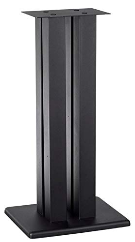 Product Cover Monolith 24 Inch Speaker Stand (Each) - Black | Supports 75 lbs, Adjustable Spikes, Compatible With Bose, Polk, Sony, Yamaha, Pioneer and others