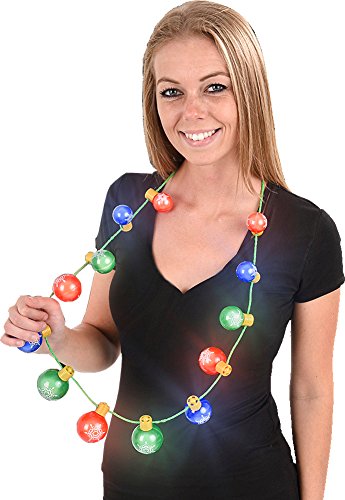Product Cover Rhode Island Novelty Christmas Holiday Light-Up Snowflake Ornament Necklace Party Favor