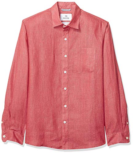 Product Cover Amazon Brand - 28 Palms Men's Standard-Fit Long-Sleeve 100% Linen Shirt