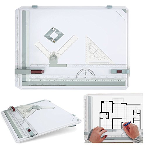 Product Cover 3 Drawing Table Board, Adjustable Measuring System Angle Parallel Motion Drawing Board Set