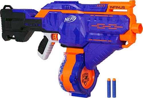 Product Cover Infinus Nerf N-Strike Elite Toy Motorized Blaster with Speed-Load Technology, 30-Dart Drum, and 30 Official Nerf Elite Darts for Kids, Teens, and Adults