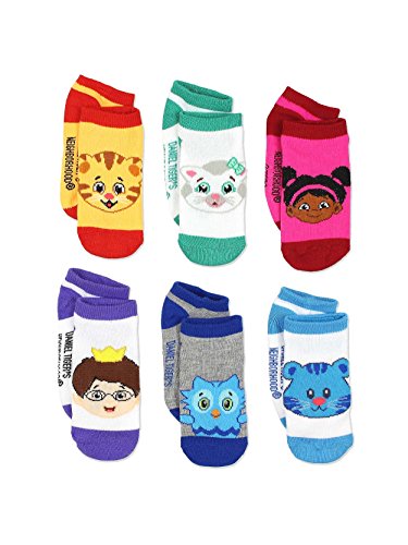 Product Cover Daniel Tiger's Neighborhood Boys Girls 6 pack Socks (4-6 Toddler (Shoe: 7-10), Orange/Multi)