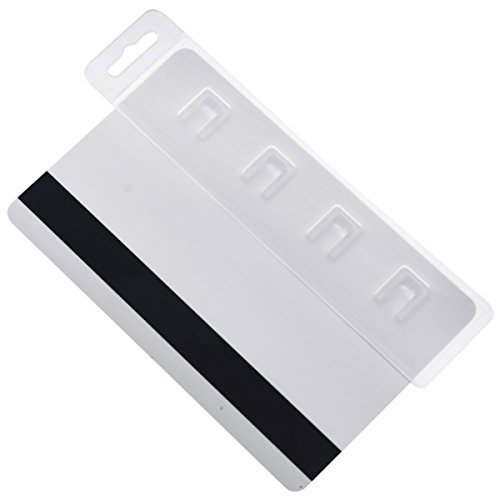 Product Cover 10 Pack - Rigid Vertical Half Card Swipe Badge Holder - Hard Plastic Clear Leaves Mag Stripe Exposed for Easy Swiping Access to Magnetic Strips on POS ID's & Credit Cards by Specialist ID