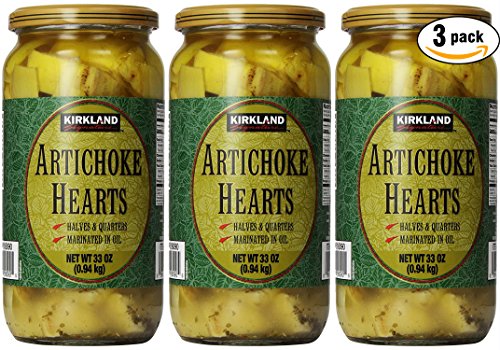 Product Cover Kirkland Signature Artichoke Hearts, 33oz Jar (Pack of 3, Total of 99 Oz)