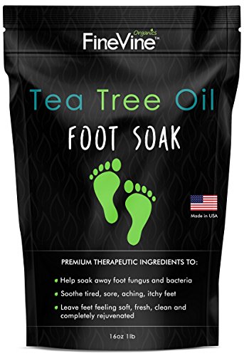 Product Cover Tea Tree Oil Foot Soak with Epsom Salt - Made in USA - for Toenail Fungus, Athletes Foot, Stubborn Foot Odor Scent, Fungal, Softens Calluses & Soothes Sore Tired Feet