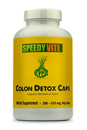 Product Cover SpeedyVite Colon Detox Supports Natural Removal of Toxins* Organic Clay Bentonite, Charcoal Psyllium Seed & Husk Flax Seed Apple Fiber/Pectin Slippery Elm Fennel- Powder in 290 Veg Caps