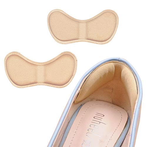 Product Cover ewinever 3 Pair Self-Adhesive Heel Cushion Inserts,High Heel Pads Heel Grips Liners & Women's Shoe Insoles (Beige)
