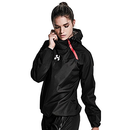 Product Cover HOTSUIT Sauna Suit Women Weight Loss Boxing Gym Sweat Suits Workout Jacket, Black, L