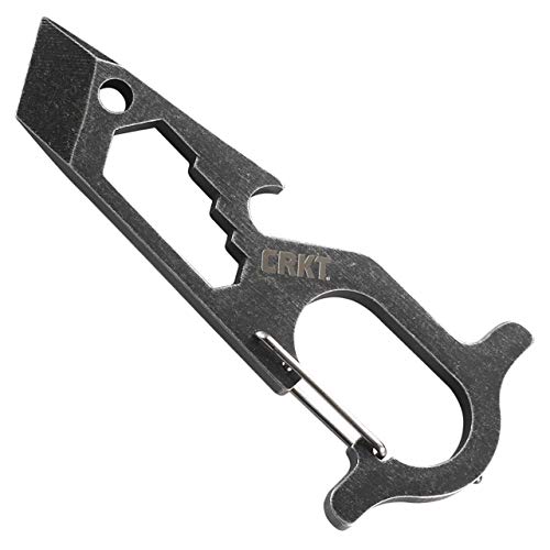 Product Cover CRKT Pryma Stainless Steel Multitool: Compact and Lightweight EDC Metal Multi-Tool with Pry Bar, Hex Wrench, Bottle Opener, Glass Breaker, and Carabiner 9011