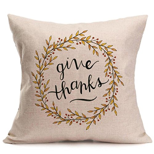 Product Cover Sothread Pillowcase Fall Decorative Thanksgiving Square Soft Sofa Cushion Cover Gifts 18