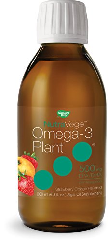 Product Cover Nature's Way NutraVege Omega-3 Plant Based Liquid Supplement- Vegeterian, Vegan- Strawberry + Orange Flavor, 6.8 oz
