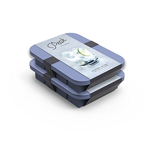 Product Cover W&P WP-ICE-ED-BL1-2 Peak Ice Works Everyday Silicone Ice Tray, BPA Free, Dishwasher Safe, Peak Blue, Set of 2
