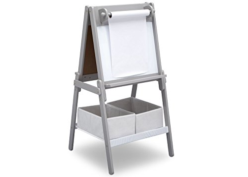 Product Cover Delta Children MySize Double-Sided Storage Easel, Grey