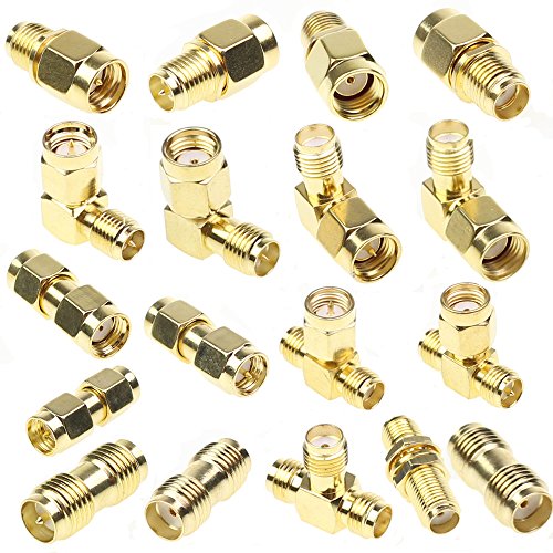 Product Cover SMA Connector Kits Set 18 in 1 Adapter SMA RP SMA Male and Female RF Coax Coupling Nut barrel Connector Converter For WIFI Antenna / FPV Drone / Extension Cable