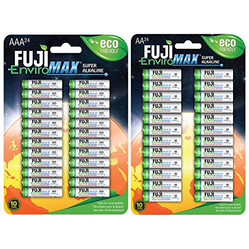 Product Cover Fuji EnviroMAX Super Alkaline AA + AAA Set - Eco Friendly Batteries (Pack of 48 (24AA + 24AAA))