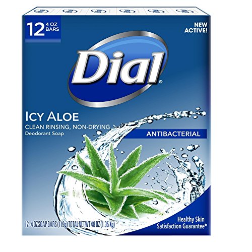 Product Cover Dial Icy Aloe Bar Soap, 12 Count (4 Ounces Each, 48 Ounces Total)