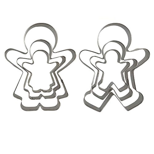 Product Cover 6PCS Cute Funny Gingerbread Boy and Girl Christmas Lebkuchen Cookie Cutter Molds, Like A Family by CSPRING