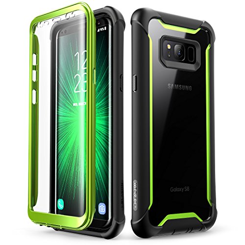 Product Cover i-Blason Ares Designed for Galaxy S8 Case, Full-body Rugged Clear Bumper Case With Built-in Screen Protector for Samsung Galaxy S8 2017 Release (Green)