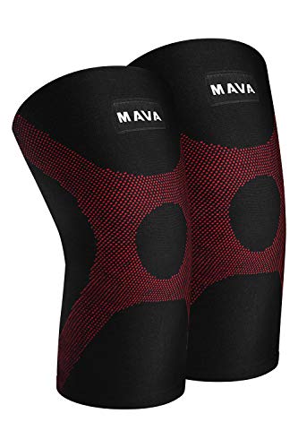 Product Cover Mava Compression Sleeves -Pair-Red Small Unisex