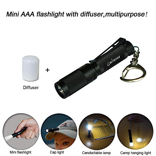 Product Cover Mini AAA Keychain flashlight K3,high bright 150 lumens 3 levels,as small flashlight caplight camplight tablelight,waterproof torch for EDC,reading,sleep,dog walking,camping,hiking, Emergency