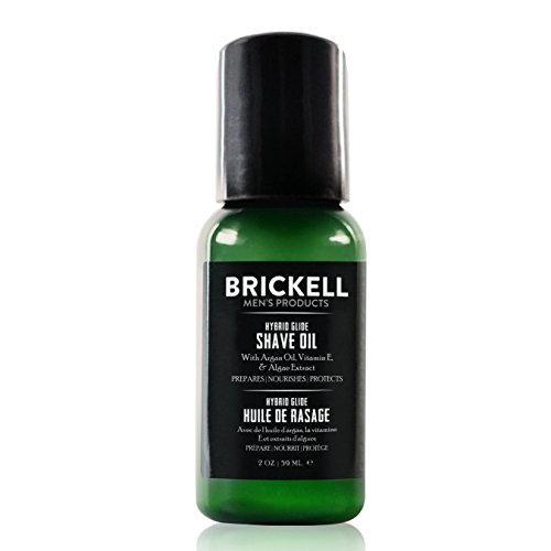 Product Cover Brickell Men's Hybrid Glide Pre Shave Oil For Men, Natural and Organic Irritation Free Smooth Glide Before Shave, 2 Ounce, Scented