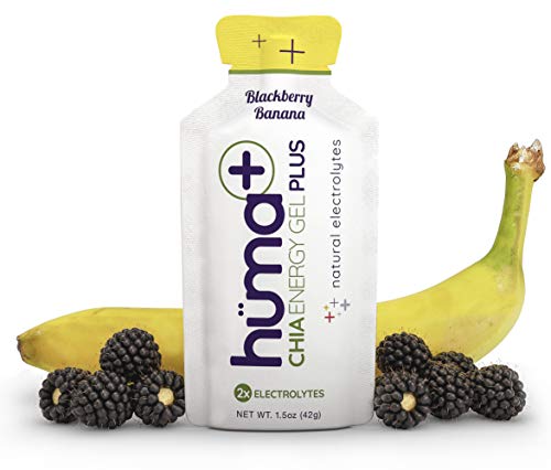 Product Cover Huma Plus - Chia Energy Gel, BlackBerry Banana, 12 Gels - Natural Electrolyte Enhanced Energy Gel