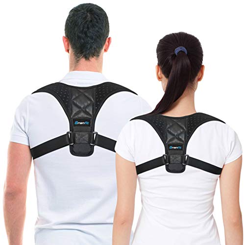 Product Cover Posture Corrector & Back Support Brace for Women and Men by BRANFIT, Figure 8 Clavicle Support Brace is Ideal for Shoulder Support, Upper Back & Neck Pain Relief