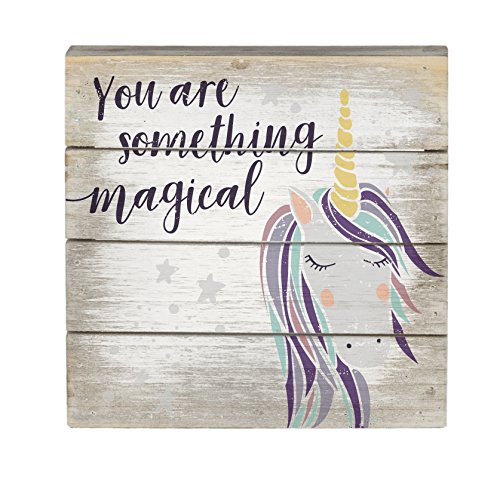 Product Cover Sincere Surroundings You are Something Magical Unicorn Wood Pallet Sign 6 Inch Square