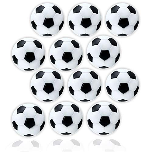 Product Cover Anapoliz Table Soccer Foosballs | Replacement 12 Pack | Mini Black and White 36mm Table Soccer Balls | Regulation Size Foosball | Tabletop Games Official Balls (12 Pcs. Set)
