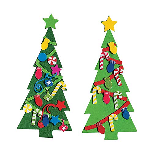Product Cover Foam Decorate your own Christmas Tree Craft kit includes 24 Foam tree shapes and 936 shapes