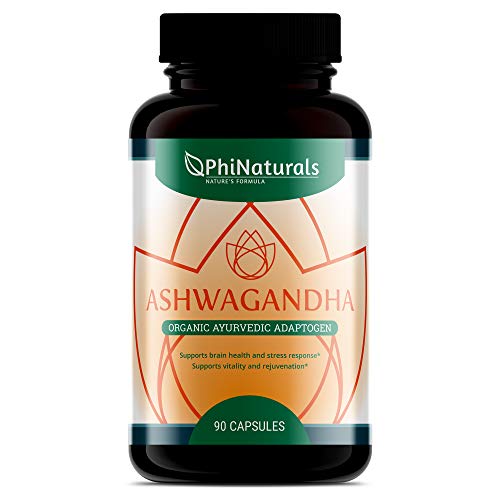 Product Cover Ashwagandha - Ashwagandha Root Powder - Anxiety Relief - Adrenal Fatigue - Stress Relief - Mood Enhancer - Increase Immune Energy Focus Concentration - Organic Herbal Supplement 500mg (90 Capsules)