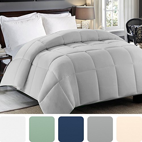 Product Cover Cosy House Collection Premium Down Alternative Comforter - Silver - All Season Hypoallergenic Bedding - Lightweight and Machine Washable - Duvet Insert - (King/Cal King)