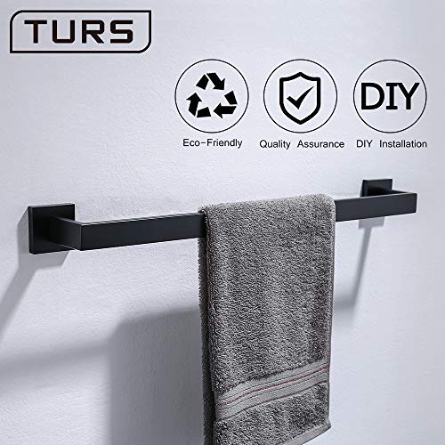 Product Cover TURS Bathroom Single Towel Bar Wall Mount SUS 304 Stainless Steel, Modern Square Towel Hanger Holder