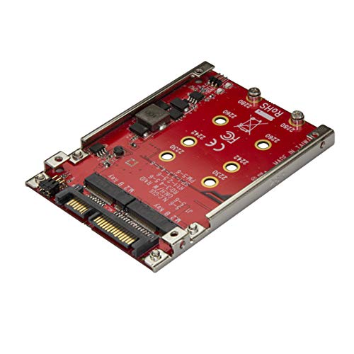 Product Cover StarTech.com M.2 to SATA Adapter - Dual Slot - for 2.5in Drive Bay - RAID - M.2 SSD - M.2 Adapter - M.2 SSD Adapter (S322M225R)