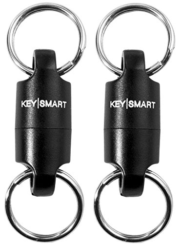 Product Cover KeySmart MagConnect - Quick, Secure Key Attachment to Bag, Purse & Belt - Easy Access to Keys (2 Pack, Black)
