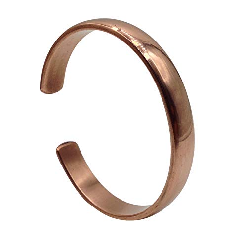 Product Cover Healing Lama Hand Forged 100% Copper Bracelet. Unisex, Made with Solid and High Gauge Pure Copper. Helps Reducing The Joint Pain and Stiffness, Joint Related Inflammation and Skin Allergies. (Plain)