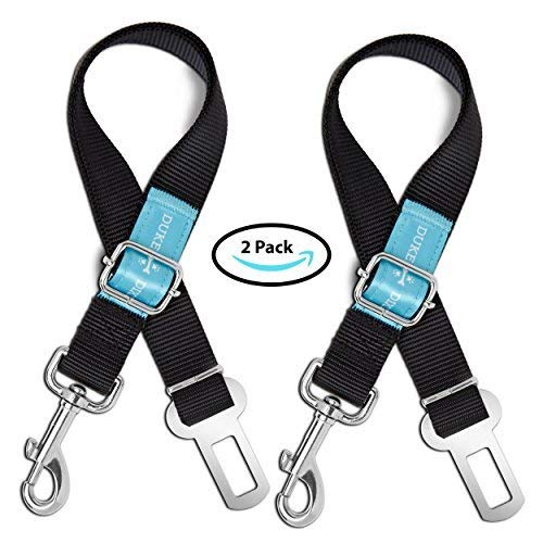 Product Cover Dog Seat Belt Pet Dog Cat Car Seatbelt Safety Tether - 2 Pack - Adjustable Harness Belts Pet Leash - Heavy Duty Nylon Seatbelts - Universal Fit Cars Truck SUV