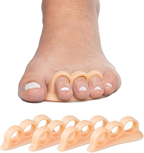 Product Cover ZenToes Hammer Toe Straightener and Corrector 4 Pack Soft Gel Crests Splints | Reduce Foot Pain, Prevent Overlap | Flexible Footcare Treatment | Stain, Odor Resistant (Beige)