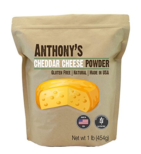 Product Cover Anthony's Premium Cheddar Cheese Powder, 1Pound, Batch Tested and Verified Gluten Free, No Artificial Colors, Keto Friendly