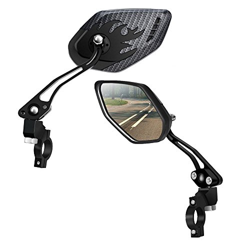 Product Cover LX LERMX Bike Mirrors (Two PCS), Bar End Mountain Bicycle Mirrors Adjustable Bike Glass Mirror Rotatable Safe Rearview for Bicycle Electric Bike Cycling