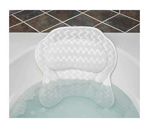 Product Cover Luxurious Bath Pillow for Women & Men :: Ergonomic Bathtub Cushion for Neck, Head & Shoulders :: with QuiltedAir Mesh for Breathable Comfort :: Includ